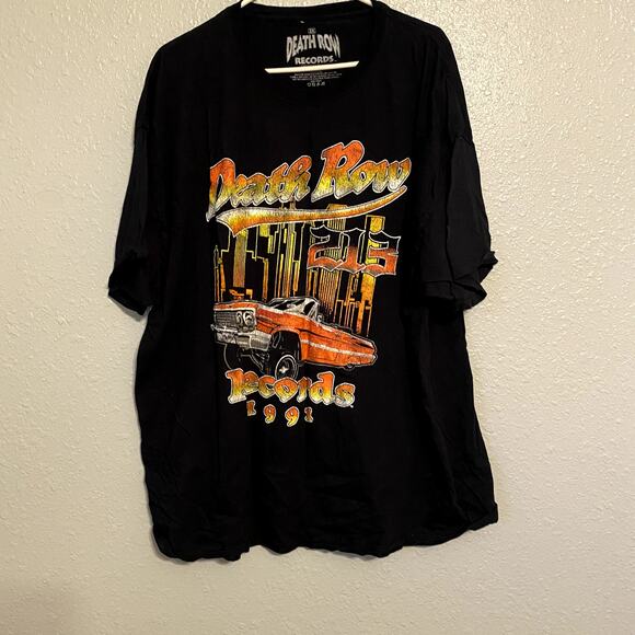 Death Row Records 3X Black Graphic T-Shirt 90s Hip Hop Rap Tee Short Sleeve - Picture 5 of 5